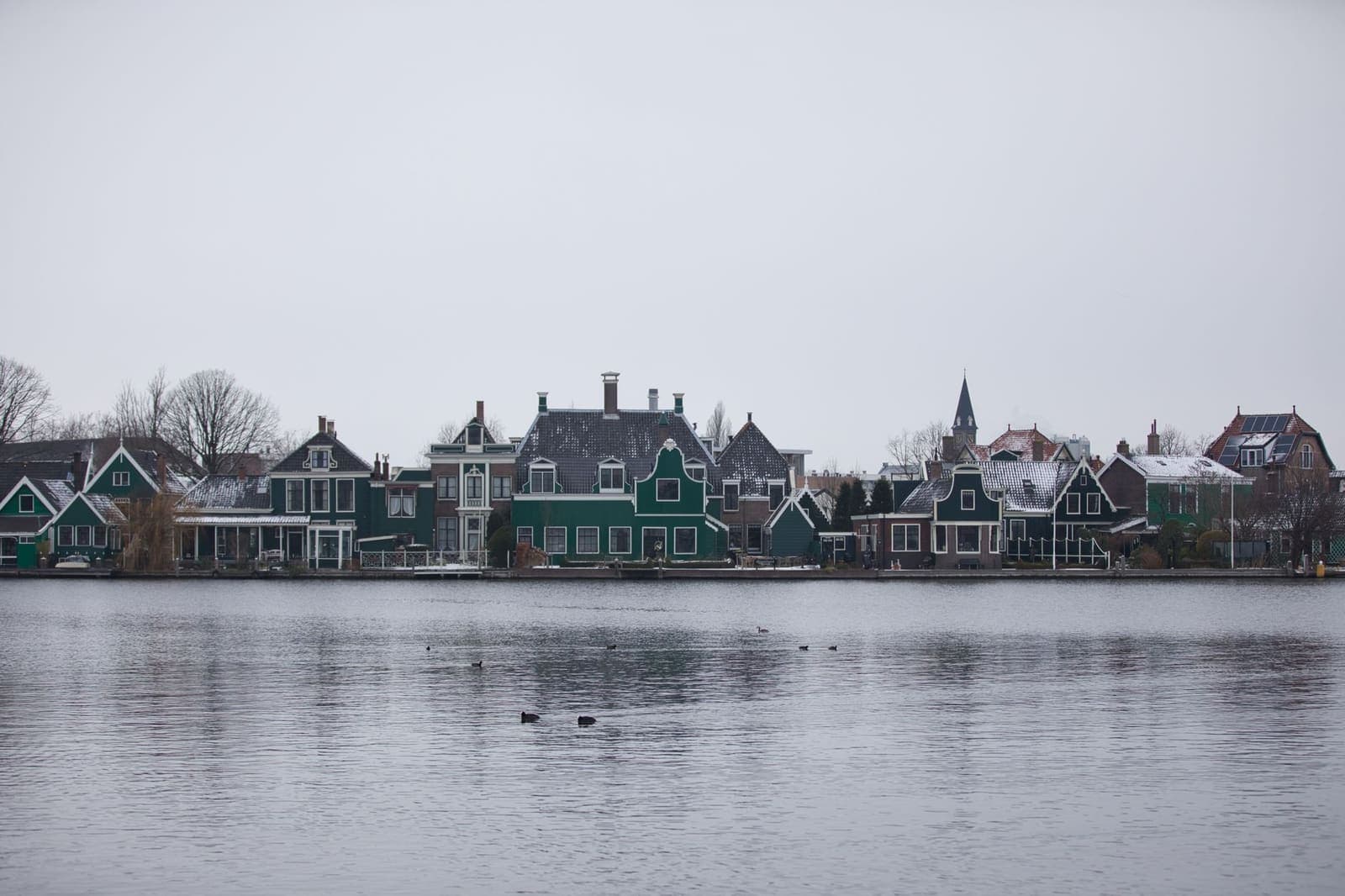 Traditional Dutch village by the water
